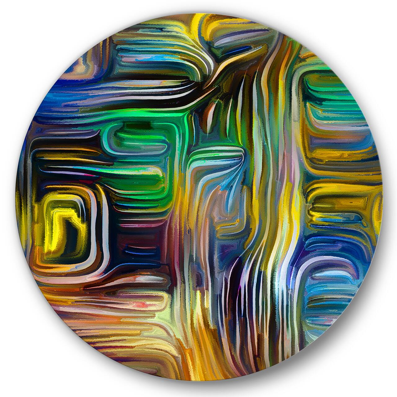 Designart - Colour Fusion VI - Modern Metal Circle Wall Art